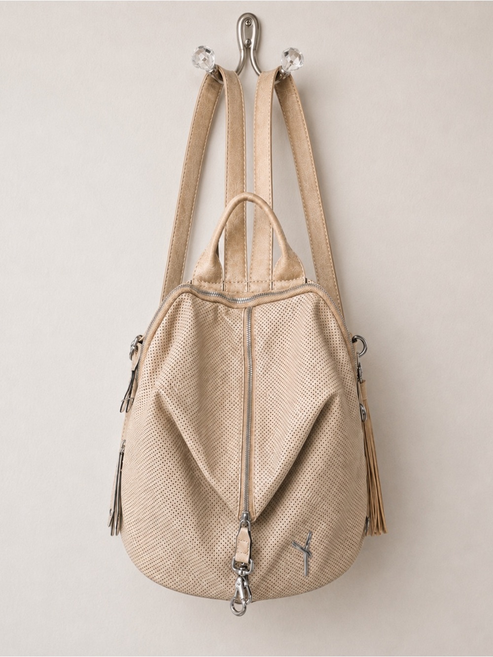 SURI FREY Beige Convertible Backpack